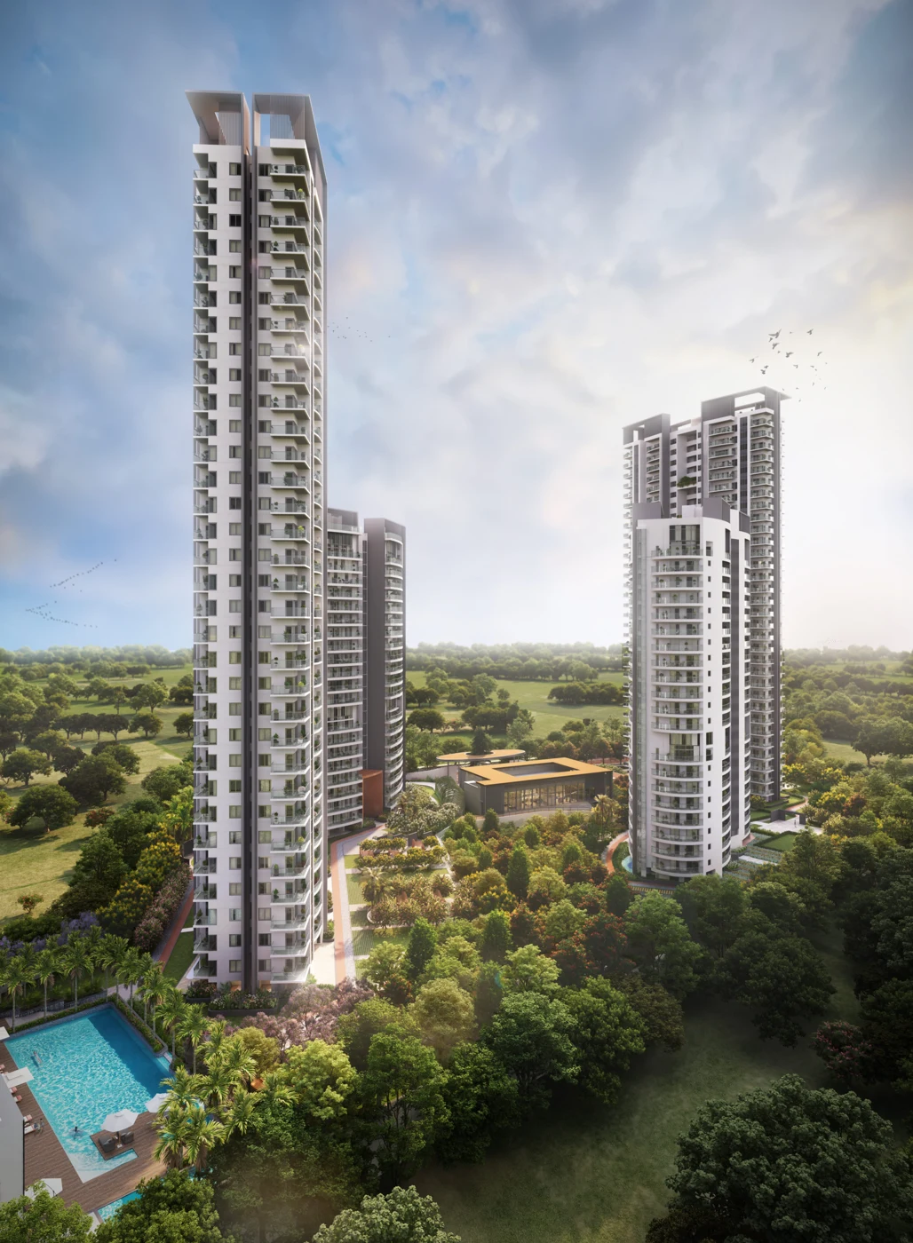 Adani Lushlands architectural illustration