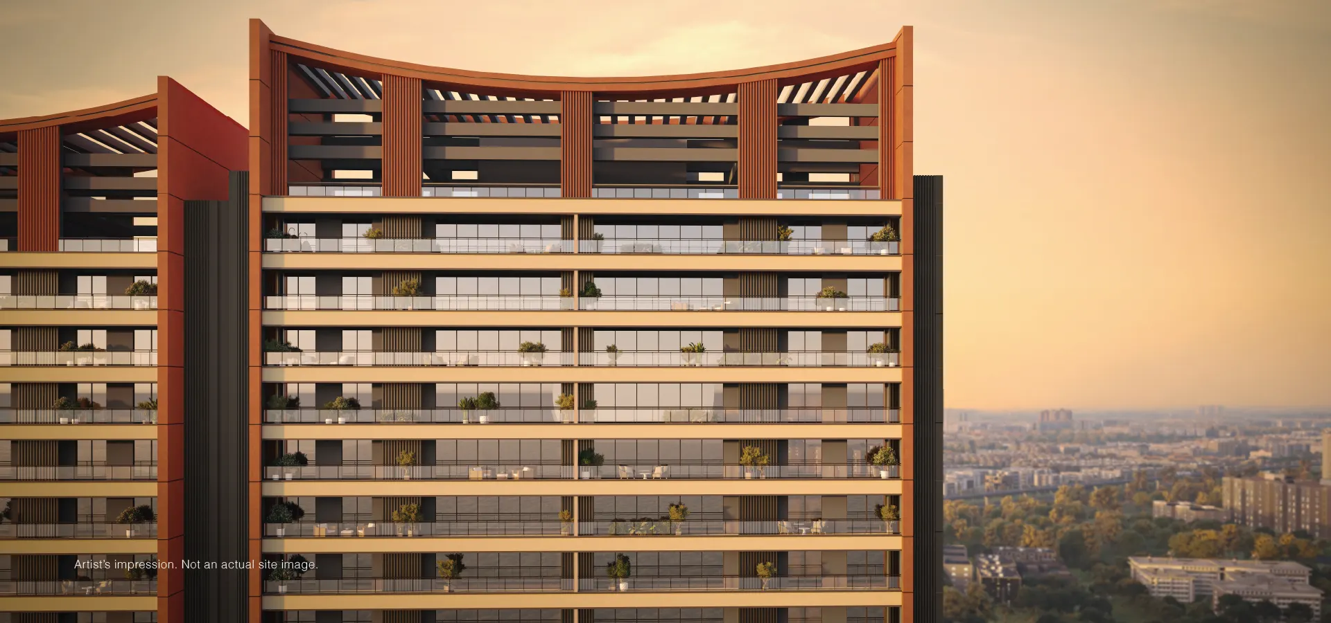 Godrej Sora architectural illustration